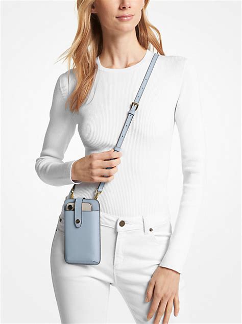 michael kors travel saffiano leather crossbody|Michael Kors phone wallet crossbody.